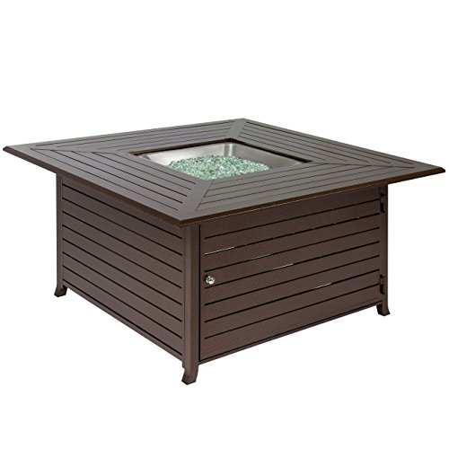Best Choice Products BCP Extruded Aluminum Gas Outdoor Fire Pit Table With Cover Image