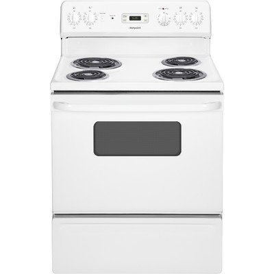 Hotpoint RB526DHWW 30-Inch  5 Cu.Ft. Free-Standing Electric Range, White Feature Image