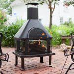 Outdoor Fireplace – Wood Burning Outdoor Fireplace with Smokestack; Gather Around the Fire in Your Backyard with This Modern Outdoor Fireplace thumbnail